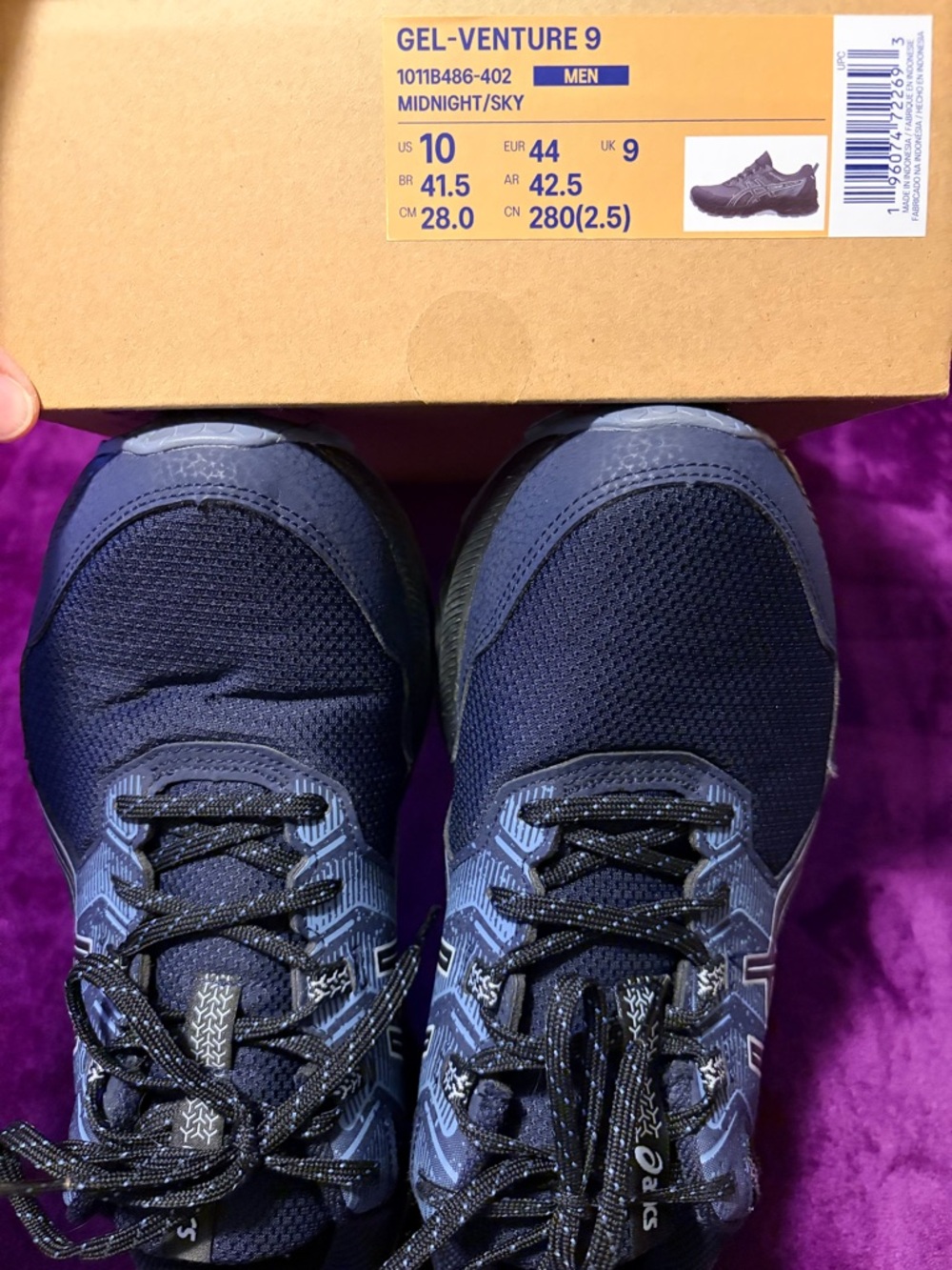 Asics Gel-Venture 9 Navy/Black Athletic Shoes